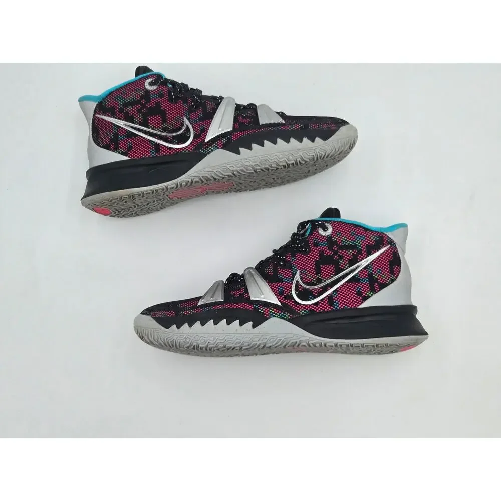 Nike Kyrie 7 GS Pink Black Blue Basketball Shoes Size 6.5Y CT4080-008
